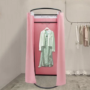 Clothing Store Fitting Room Moblie Fitting Room w/ Shading Curtain 85*80*200cm - Picture 1 of 14