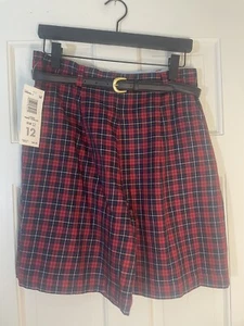 LIZ CLAIBORNE LIZSPORT WOMENS TARTAN PLAID BELTED COTTON SHORTS SIZE 12 NWT 540 - Bild 1 von 8