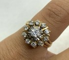 Bague Marguerite en Or Jaune 18 K et Platine / Diamants / Réf MP2324