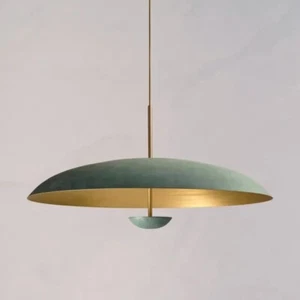 1950 Mid Century 1 Light Modern Rust Pendant Sputnik chandelier Light Fixture - Picture 1 of 8