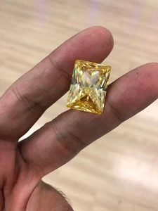 Cubic Zirconia Canary Yellow Baguette Faceted 6A Loose Stones (3x2mm - 20x15mm) - Picture 1 of 2