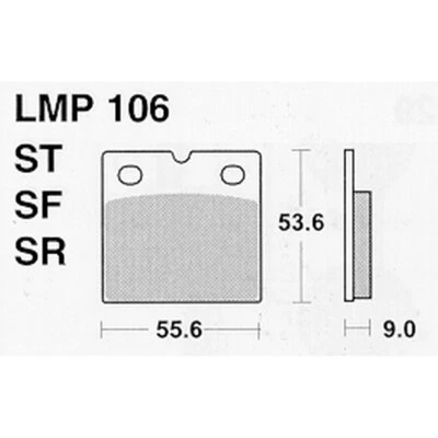 AP RACING LMP106 PAIR OF ORGANIC BRAKE PADS JAWA CZ MX 125 - Image 1 of 2