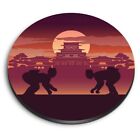 1x Round Fridge MDF Magnet Sumo Wresters Japan Fight #52166