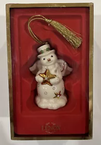 Lenox Razzle Dazzle Snowman 24kt Gold Accent Christmas Ornament - Picture 1 of 3