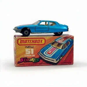 Matchbox Citroen Sm Streakers Superfast 51 1:64 Lesney Vintage 1971 - Picture 1 of 15