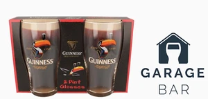Single Guinness 2pk Toucan Gift Boxed Pint Glasses Brand New - Picture 1 of 1