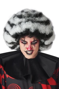 Brand New Spiral Clown Circus Wig (Black/White) - Picture 1 of 2
