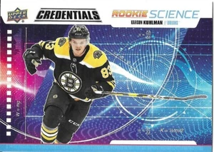 19-20 2019-20 UD Credenciales Karson Kuhlman novato Science #RS-21 Bruins - Imagen 1 de 1