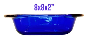 Anchor Hocking Colbalt Blau Quadratisch Backform 2 Quart 2 L Glas Kasserolle 8x8X2" - Bild 1 von 21