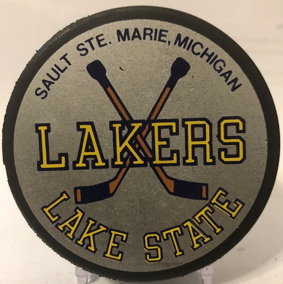 Lake Superior State Lakers - Blank back - Official, Omni Sports, Czech puck - Image 1 of 1