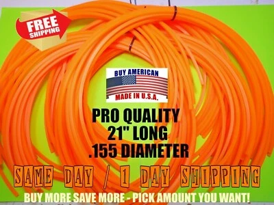 .155 X 21" PRE CUT PRO USA MADE SQUARE DIAMOND WALK BEHIND TRIMMER LINE CORD - Image 1 of 2