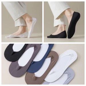 6 Pairs Men No Show Socks Breathable Anti Slip Ultra Thin Summer Stretch Socks - Picture 1 of 19