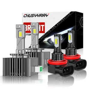 Fit Cadillac CTS 2008-2013 -4PC Xenon LED Headlight HI/LO & LED Fog Light Bulbs - Picture 1 of 12