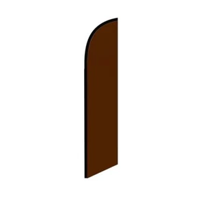 Solid Brown Swooper Flutter Feather Flag | 3ft W x 11.5ft Tall - Foto 1 di 3