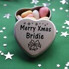 Merry Xmas Bridie Mini Heart Tin Gift Present Happy Christmas Stocking Filler