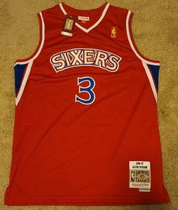Allen Iverson Mitchell & Ness Philadelphia 76ers 1996-97 HWC XL Swingman Jersey - Picture 1 of 7