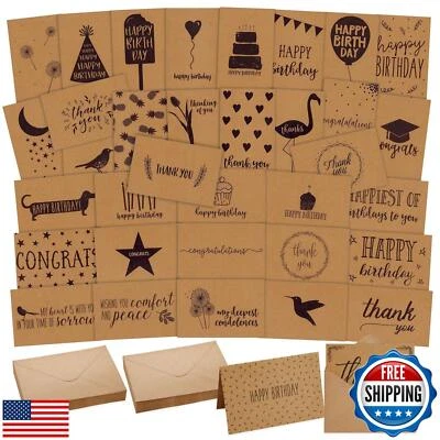 Pack de 36 tarjetas surtidas para todas las ocasiones con sobres en 36 diseños únicos para B Foto 1 de 4