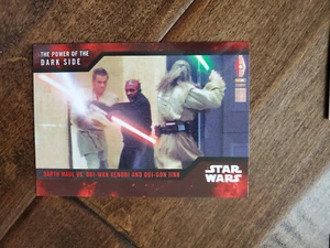 2019 SDCC TOPPS STAR WARS POWER OF DARK SIDE CARD DARTH OBI-WAN QUI-GON # G-1 - Picture 1 of 1