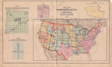 1903 PLAT ATLAS OF SALINE COUNTY KANSAS-MAP OF UNITED STATES MERIDIANS & TIME