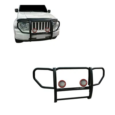 Black Horse 17A086400A-PLFR Black Grille Guard Kit for 2008-2012 Jeep Liberty - Image 1 of 2