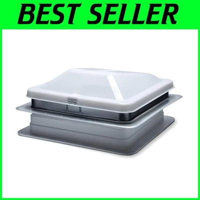 Galvanized 14-Inch Standard Mount Vent - Smooth White for Efficient Airflow - Image 1 of 4