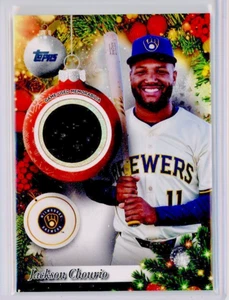 2025 Topps Holiday Player Relic #PR-JC Jackson Chourio - Brewers - MINT - Bild 1 von 2