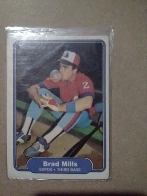 1982 Fleer - Brad Mills #196 (RC) - Image 1 of 2