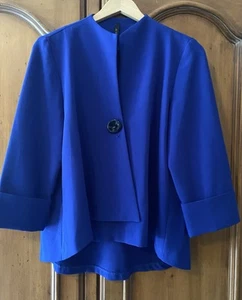 IC by Connie K Swing Jacket Lagenlook Donna Taglia S Blu - Foto 1 di 10