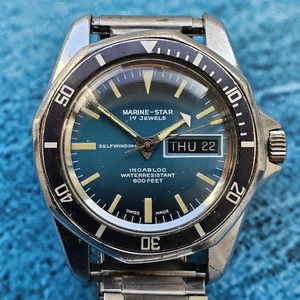 Vintage Sicura Breitling Marine Star Automatic Diver's Men's Watch - Picture 1 of 15