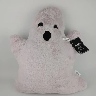 Martha Stewart 万圣节幽灵 19x22 人造毛皮枕头 紫色 Spooky Fun 可爱 Boo! — 第 1/4 张图片