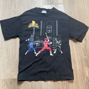 Vintage Mighty Morphin Power Rangers 90s Graphic T Shirt Youth XL Made In USA - Picture 1 of 8