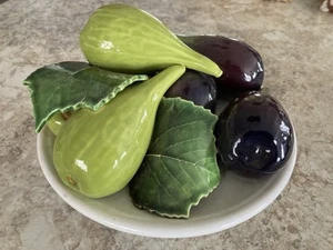 VINTAGE 1972 RETRO ITALIAN ART POTTERY BERTINAZZO Figs On A Pedestal Ethan Allen - Picture 1 of 11