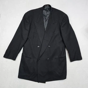 Giorgio Armani Blazer Mens 44 S Double Breasted Wool Cashmere Peak Lapel Flannel - Picture 1 of 14
