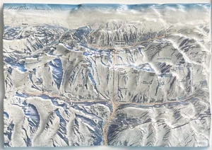 Mapa panorámico en relieve elevado Mont Blanc (Monte Bianco) - Imagen 1 de 1
