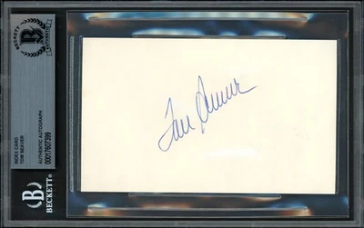 Tom Seaver Autographed Signed 3x5 Index Card New York Mets Beckett BAS #17607399 - Image 1 of 2