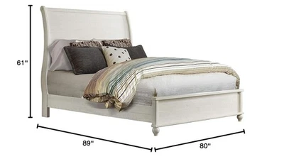 Martin Svensson Home Monterey Headboard and Footboard King Size White Solid Wood - Image 1 of 4