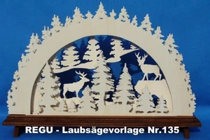 REGU - Laubsägevorlagen Nr.135 für SCHWIBBOGEN - Motiv "Im erzgebirgischen Wald" - Bild 1 von 3