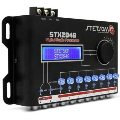 Stetsom STX2848 Processador De Áudio Digital Equalizador Crossover 2 Canais 8 vi - Image 1 of 4