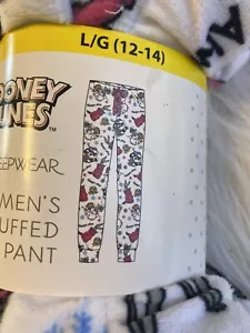 Christmas Looney Tunes Cuffed Pajama Pants Womens Size Large (12-14) Pajamas - Picture 1 of 4