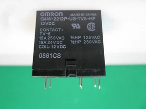 OMRON G4W-2212P-US-TV5-HP 12VDC DPST-NO Power Relay 12VDC 6Pin 15A 250V - Picture 1 of 10