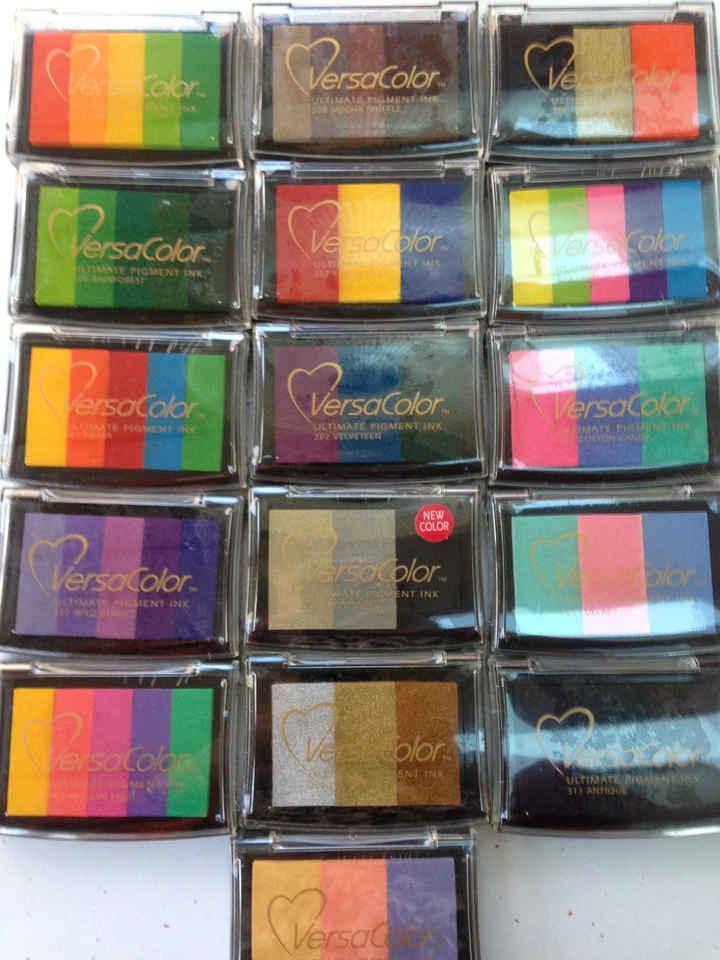 Tsukineko Multi-Color (3 or 5 colors) VersaColor Pigment Ink Pads - NEW - Image 1 of 1