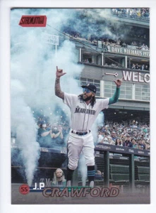 2023 Topps Stadium Club #122 J.P. CRAWFORD Seattle Mariners RED FOIL Parallel - Picture 1 of 3
