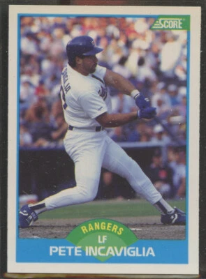 1989 Score #201 Pete Incaviglia Texas Rangers - Image 1 of 2