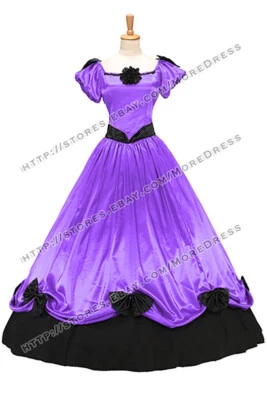 Vestido Gótico Victoriano Romántico Para Mujer Fiesta Baile Vestido de Noche Foto 1 de 4