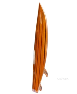 Cedar Wooden Shortboard Surfboard 6'3 Hollow Epoxy Fiberglass Surfing Tri Fin - Picture 1 of 11