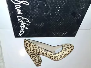 Sam Edelman Womens Stillson Tan Calf Hair Heels Pumps Shoes 6 Wide (C,D,W) New - Picture 1 of 7