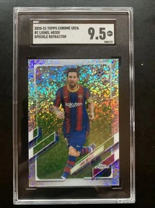 2020-21 Topps Chrome Champions League LIONEL MESSI Speckle Refractor #1 SCG 9.5 - Picture 1 of 2