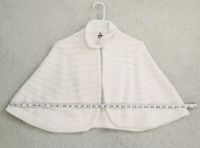 VINTAGE LUISA SPAGNOLA ANGORA IVORY CAPE - Image 1 of 4