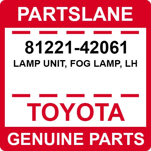 81221-42061 Toyota OEM Genuine LAMP UNIT, FOG LAMP, LH - Изображение 1 из 1