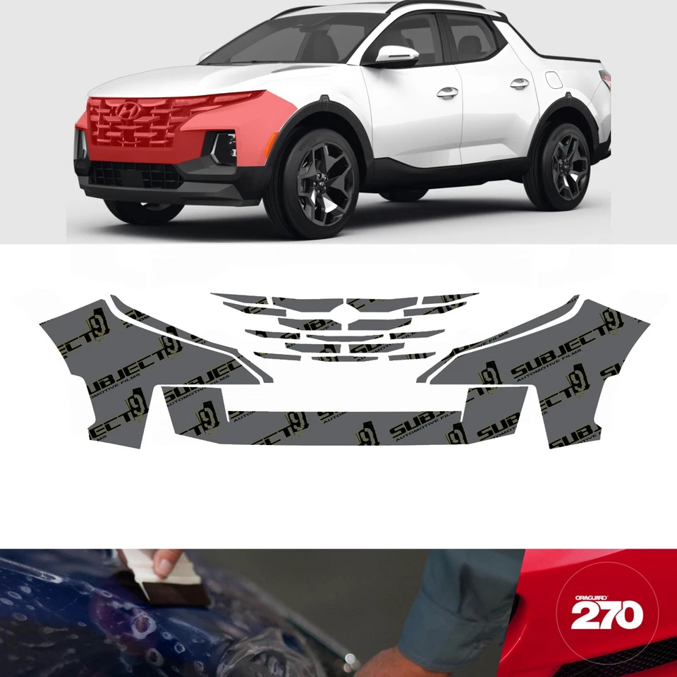 Fits: 22-24 Hyundai Santa Cruz Pre-Cut Front Bumper Paint Protection Film PPF - Image 1 of 4
